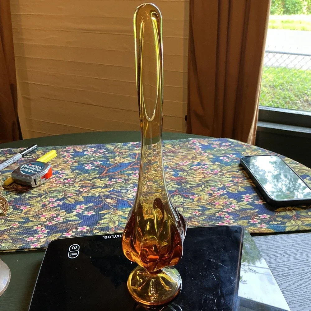 Vintage MCM Viking Glass Six Petal Swung 12